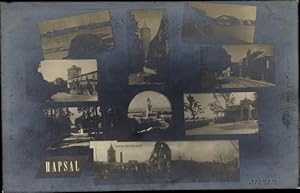 Ansichtskarte / Postkarte Haapsalu Hapsal Estland, Schlossruine, Turm, Denkmal, Straßenpartien, G...