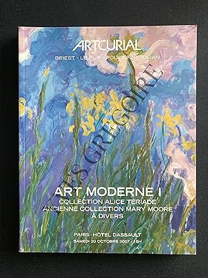 CATALOGUE ARTCURIAL-ART MODERNE I-COLLECTION ALICE TERIADE-ANCIENNE COLLECTION MARY MOORE-PARIS-H...