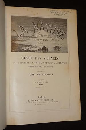 Image du vendeur pour La Nature (30e anne, 2e semestre 1902) mis en vente par Abraxas-libris