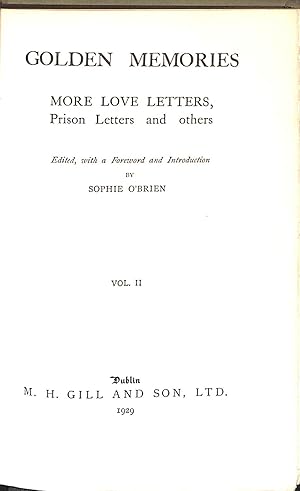 Image du vendeur pour Golden Memories, More LOve Letters, Prison Letters and others, Volume 2 mis en vente par WeBuyBooks