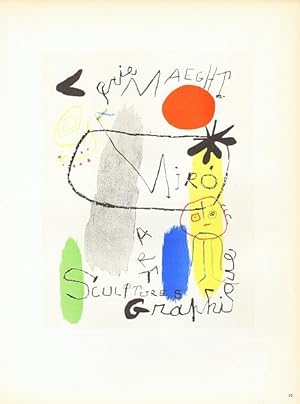 Galerie Maeght. Miro Sculptures Art Graphique (1950).