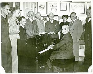 Truman at the Piano - Original Press Photograph