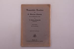 Bild des Verkufers fr AUSGEWHLTE KOMDIEN DES T. MACCIUS PLAUTUS. Zweites Bndchen: Trinummus zum Verkauf von INFINIBU KG