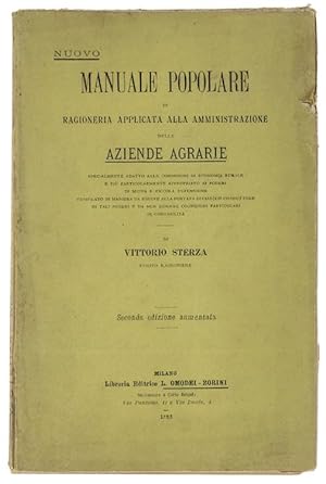 NUOVO MANUALE POPOLARE DI RAGIONERIA APPLICATA ALLA AMMINISTRAZIONE DELLE AZIENDE AGRARIE. Conver...