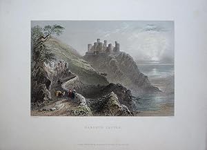 Seller image for Wales - Merionethshire. Harlech Castle. for sale by theoldmapman