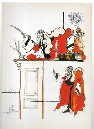 Seller image for The Judge. A selection from Ronald Searle's original drawings for the animated feature film 'Dick Deadeye'. for sale by City Basement Books