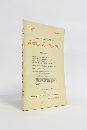 Lettre à P.C., consul in La Nouvelle Revue française n°6 de l'année 1909