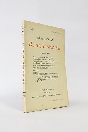 Seller image for A Andr Chnier in La Nouvelle Revue franaise n8 de l'anne 1909 for sale by Librairie Le Feu Follet