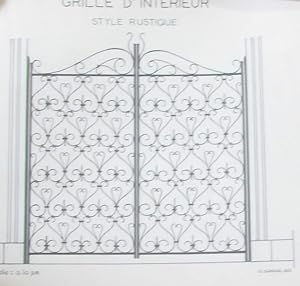 6 documents de ferronnerie (voir descriptif) : 230 modèles de ferronnerie (très incomplet) Lampad...