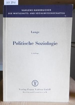 Bild des Verkufers fr Politische Soziologie. Eine Einfhrung. 2.Aufl., zum Verkauf von Versandantiquariat Trffelschwein