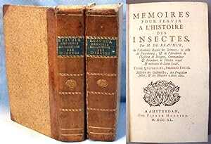 Imagen del vendedor de Histoire des INSECTES / M. de Raumur / ditions Pierre Mortier  Amsterdam en 1740 / Tome 4 (2 volumes: partie 1 et 2) complet a la venta por Art et Collections