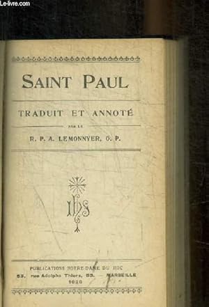 Imagen del vendedor de SAINT PAUL - TRADUIT ET ANNOTE a la venta por Le-Livre