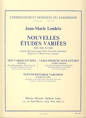 Immagine del venditore per LONDEIX J.M. - Nuevos Estudios Variados para Saxofon en todos los Tonos (Ense�anza Moderna) venduto da Mega Music