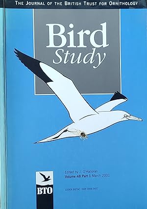 Bild des Verkufers fr Bird Study March 2001 The Journal of the British Trust for Ornithology Volume 48 Part 1 zum Verkauf von Shore Books