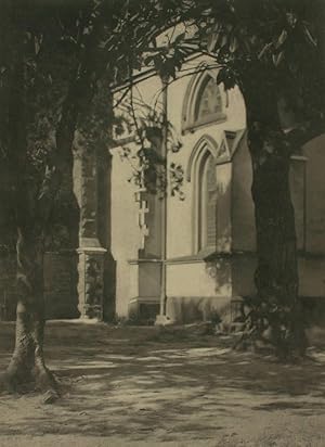 Bild des Verkufers fr Sunlight on Church'. A vintage gelatin silver photograph (float-mounted, image size 260  194 mm) on the original mount zum Verkauf von Michael Treloar Booksellers ANZAAB/ILAB