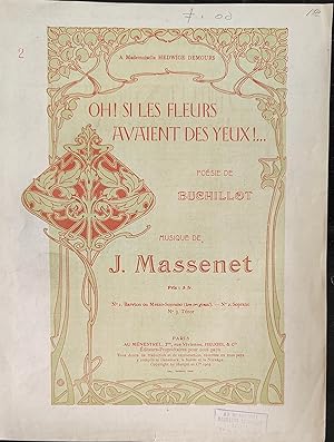 Immagine del venditore per OH ! SI LES FLEURS AVAIENT DES YEUX ! / OH ! IF YOU FLOWERS ONLY HAD EYES - N1 : BARYTON OU MEZZO-SOPRANO - POUR PIANO ET CHANT. venduto da Shore Books