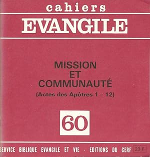 Imagen del vendedor de Mission et communaut (Actes des Aptres 1-12) a la venta por LIBRAIRIE GIL-ARTGIL SARL