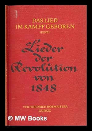 Imagen del vendedor de Lieder der Revolution von 1848 a la venta por MW Books