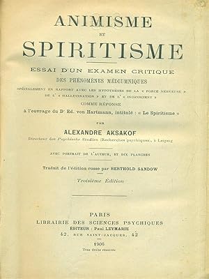 Animisme et Spiritisme