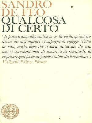 Seller image for Qualcosa di certo for sale by Librodifaccia