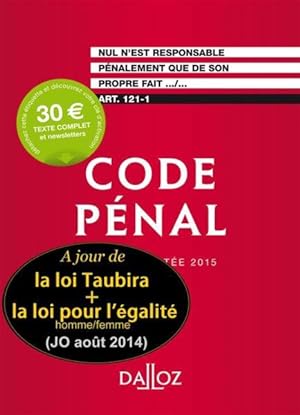 Seller image for code pnal (dition 2015) for sale by Chapitre.com : livres et presse ancienne