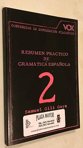 Imagen del vendedor de Resumen practica de Gramatica Espanola a la venta por Once Upon A Time