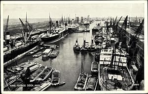 Seller image for Ansichtskarte / Postkarte Kingston upon Hull Yorkshire, King George Dock, Ships for sale by akpool GmbH