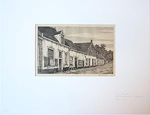 Ets/Etchting: "Oude Huizen"/ Old Houses.