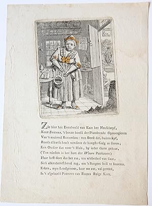 [Spotprent/Satirical print, Patriots]: Kaat Mossel (portrait of Catharina Mulder), published 1784.