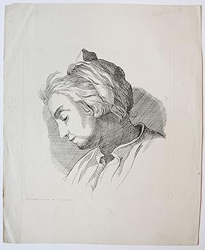 Etching/ets: Female profile (Profiel van vrouw).