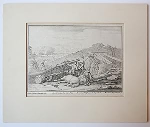 [Antique print, etching] Soldiers on a battlefield, published ca. 1704-1756, 1 p.