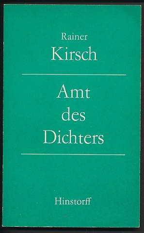 Amt des Dichters. Aufsätze, Rezensionen, Notizen. 1964-1978. Mit 1 Frontispiz.