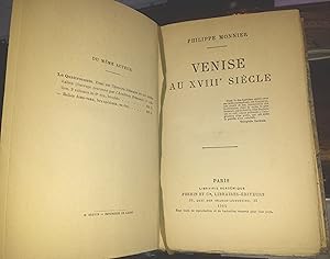 Venise au XVIII siecle