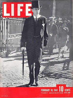 Seller image for Life Magazine, Volume 10. No, 6; February 10, 1941 for sale by Dorley House Books, Inc.