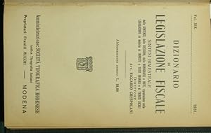 Dizionario di legislazione fiscale. Vol. XIX - 1931