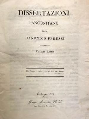 Dissertazioni anconitane del canonico Peruzzi.