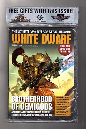 White Dwarf - The Ultimate Warhammer Magazine. February, 2018. Brotherhood of Demigods Cover. Wit...