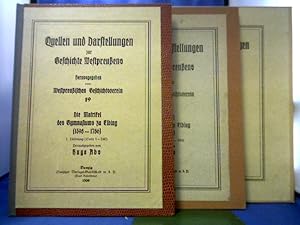 Die Matrikel des Gymnasiums zu Elbing (1598-1786). 3 Lieferungen in 3 Bänden. =(Quellen und Darst...