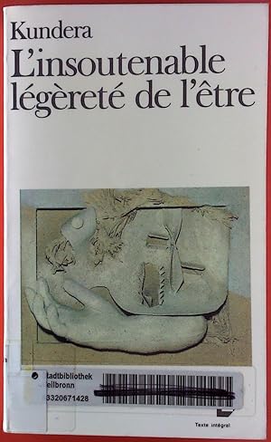 Seller image for L insoutenable lgret de l tre for sale by biblion2