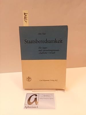 Imagen del vendedor de Staatsberedsamkeit. Ein staats- und verwaltungswissenschaftlicher Versuch. a la venta por AphorismA gGmbH