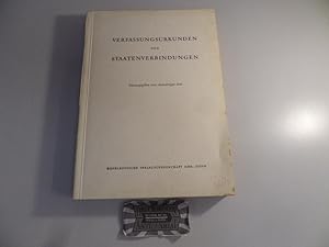 Imagen del vendedor de Verfassungsurkunden von Staatenverbindungen. a la venta por Druckwaren Antiquariat