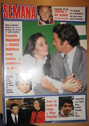 REVISTA SEMANA -CUANDO PAQUIRRI E ISABEL PANTOJA ERAN NOVIOS (num 2340 22 dic 1984)