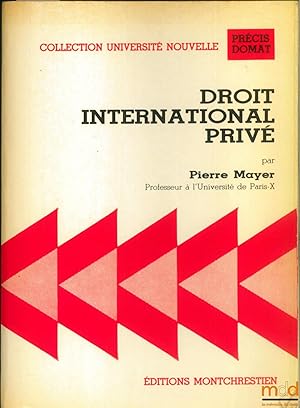 Bild des Verkufers fr DROIT INTERNATIONAL PRIV, 2med., coll. Universit nouvelle, Prcis Domat zum Verkauf von La Memoire du Droit