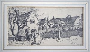 Bild des Verkufers fr Drawing. Old Cottages zum Verkauf von theoldmapman