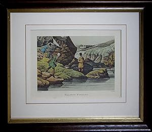 Seller image for Fishing prints: Salmon Fishing & Fishing in a Punt. for sale by theoldmapman