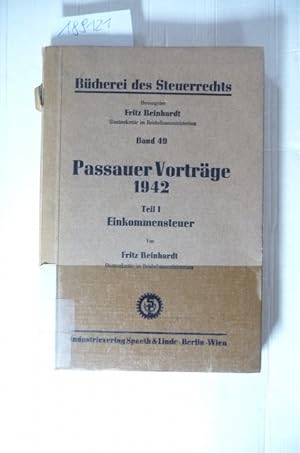 Bild des Verkufers fr Passauer Vertrge 1942 - Teil I. Einkommensteuer zum Verkauf von Gebrauchtbcherlogistik  H.J. Lauterbach