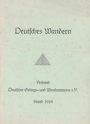 Deutsche Wandern. ( 4 Hefte) Jahr 1954, 1964, 1965 und 1966.
