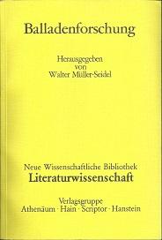 Bild des Verkufers fr Balladenforschung. zum Verkauf von Antiquariat Axel Kurta