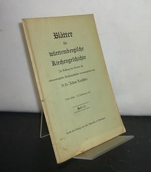 Seller image for Bltter fr wrttembergische Kirchengeschichte - Neue Folge, 39. Jahrgang, 1939, Heft 1/2. Im Auftrag des Vereins fr wrttembergische Kirchengeschichte herausgegeben von Julius Rauscher. for sale by Antiquariat Kretzer