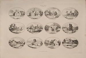 Seller image for British Views: 12 oval views of buildings from Scotland, N Wales and Yorkshire and the South East for sale by theoldmapman